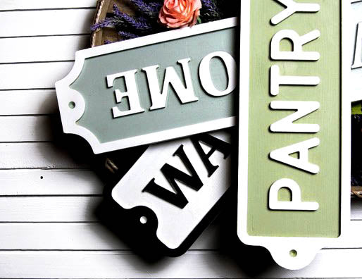 Pantry Embossed Wood Sign 21x6