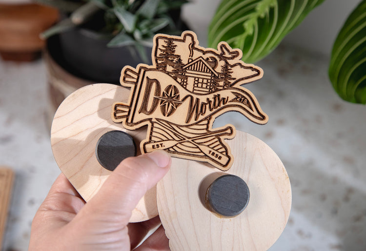 Northbound Duck Wood Magnet