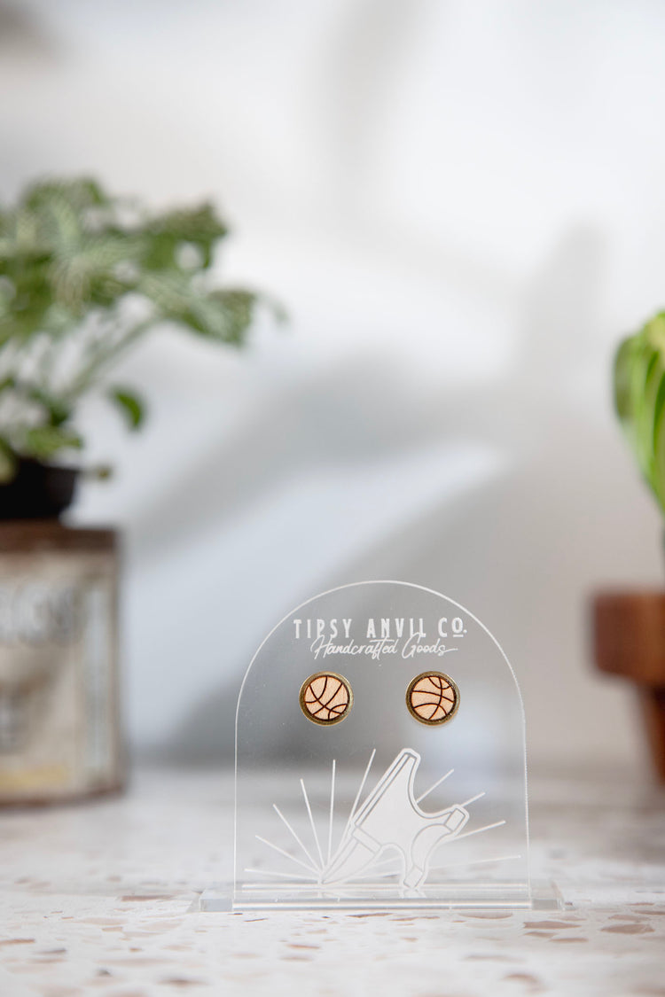 Basketball Stud Earrings