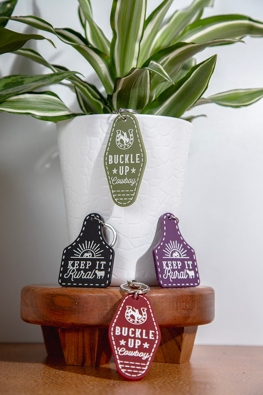 Keep It Rural Retro Keychain