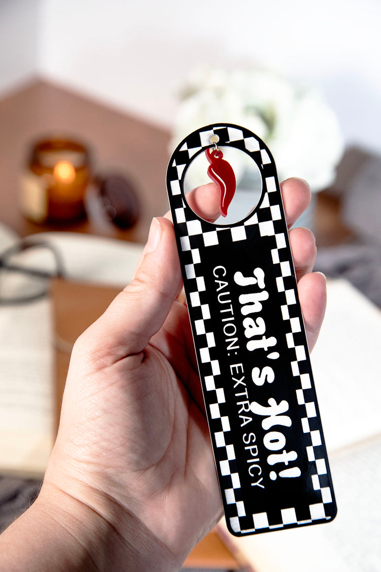 Caution Extra Spicy Romance Acrylic Bookmark