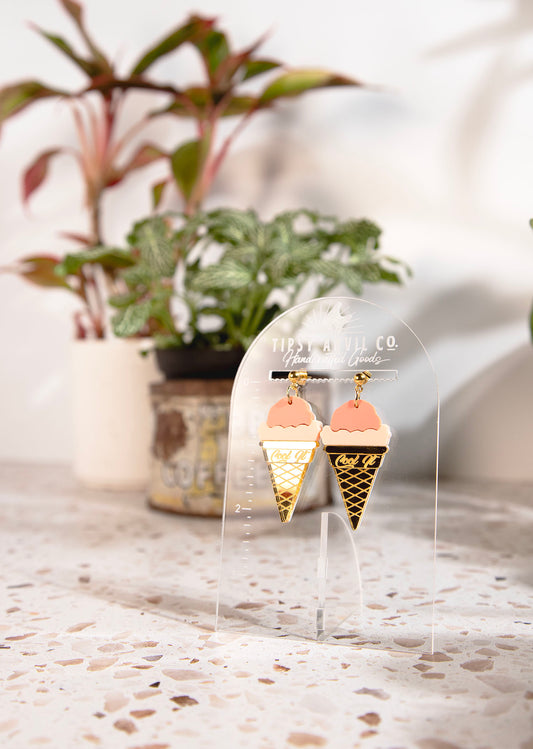 Cool It Ice Cream Dangle Acrylic Earrings