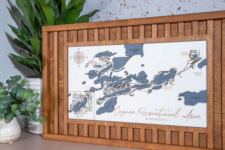 Cuyuna Recreation Minnesota Wood Sign 24x15