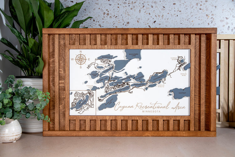 Cuyuna Recreation Minnesota Wood Sign 24x15