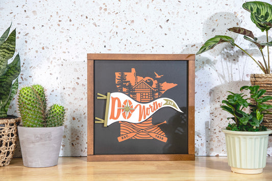 Do North Minnesota Wood Sign 13x13