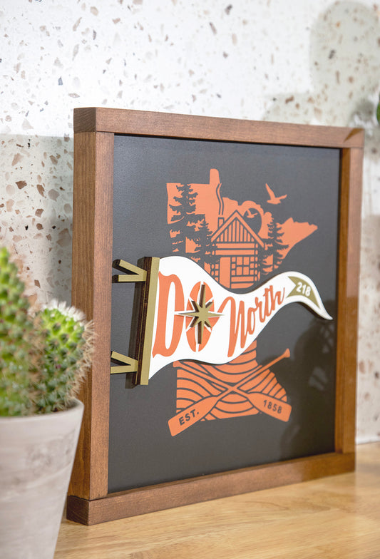 Do North Minnesota Wood Sign 13x13