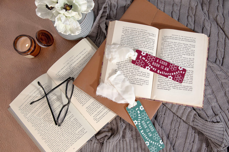 A Good Book Emotional Rollercoaster Engraved Acrylic Bookmark