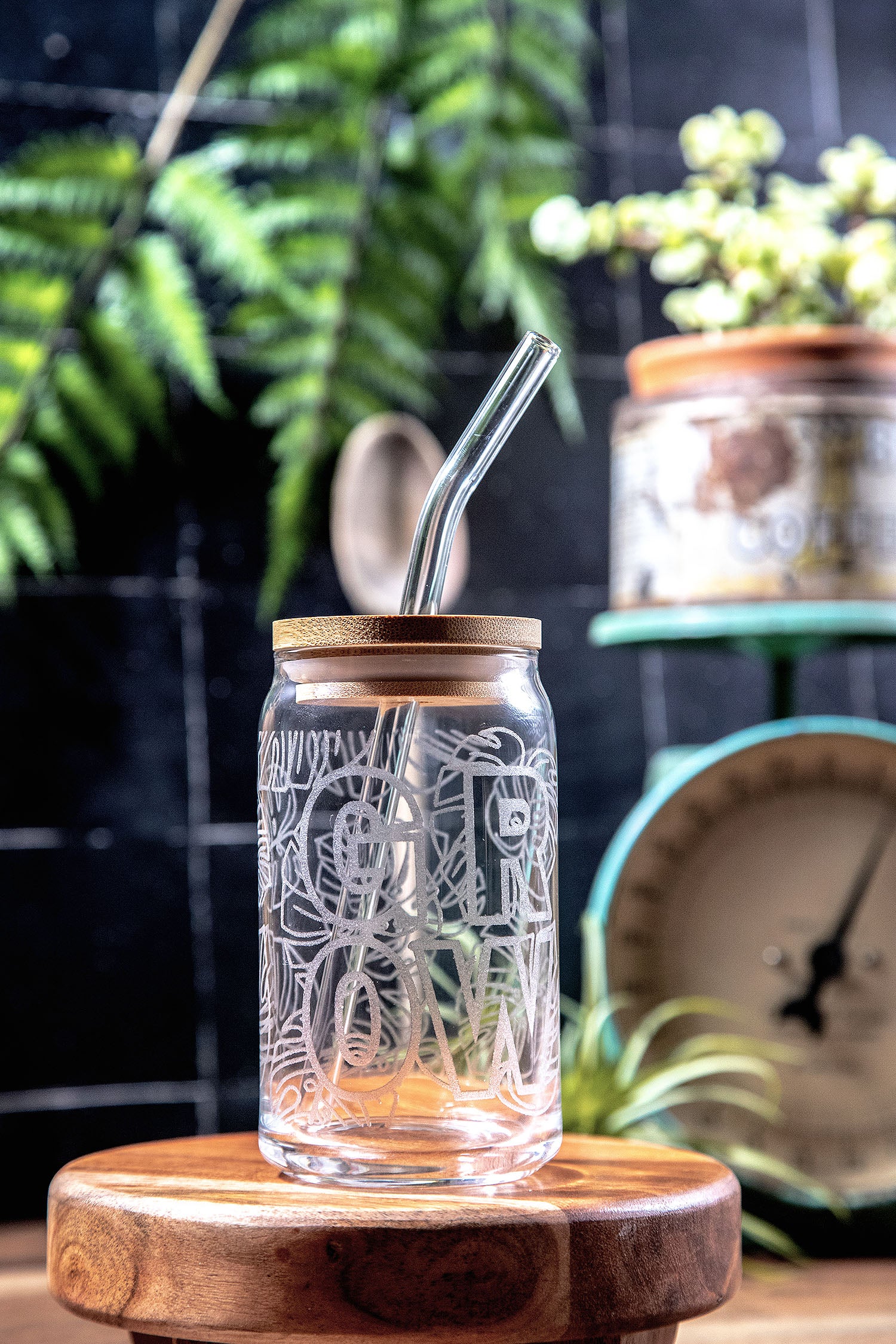 monstera tumbler Grow Monstera Glass Tumbler