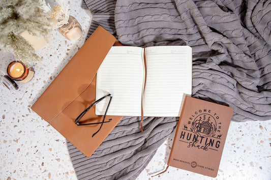 Hunting Shack Engraved Leather Journal