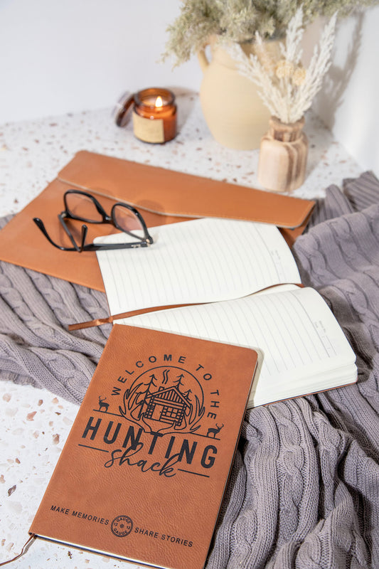 Hunting Shack Engraved Leather Journal