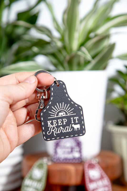 Keep It Rural Retro Keychain