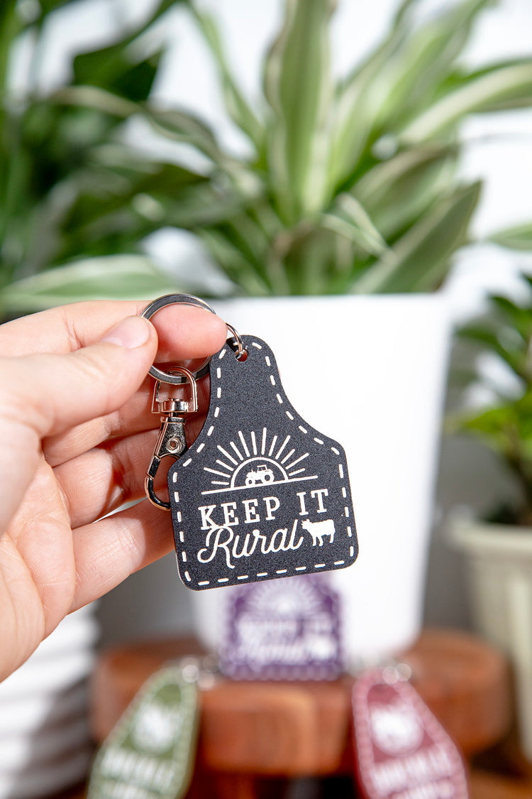 Keep It Rural Retro Keychain
