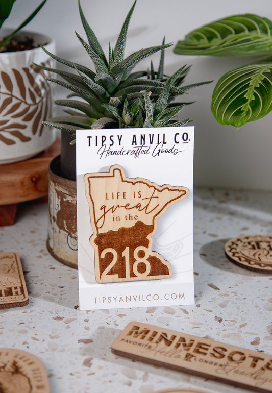 Life is Great 218 Wood Magnet