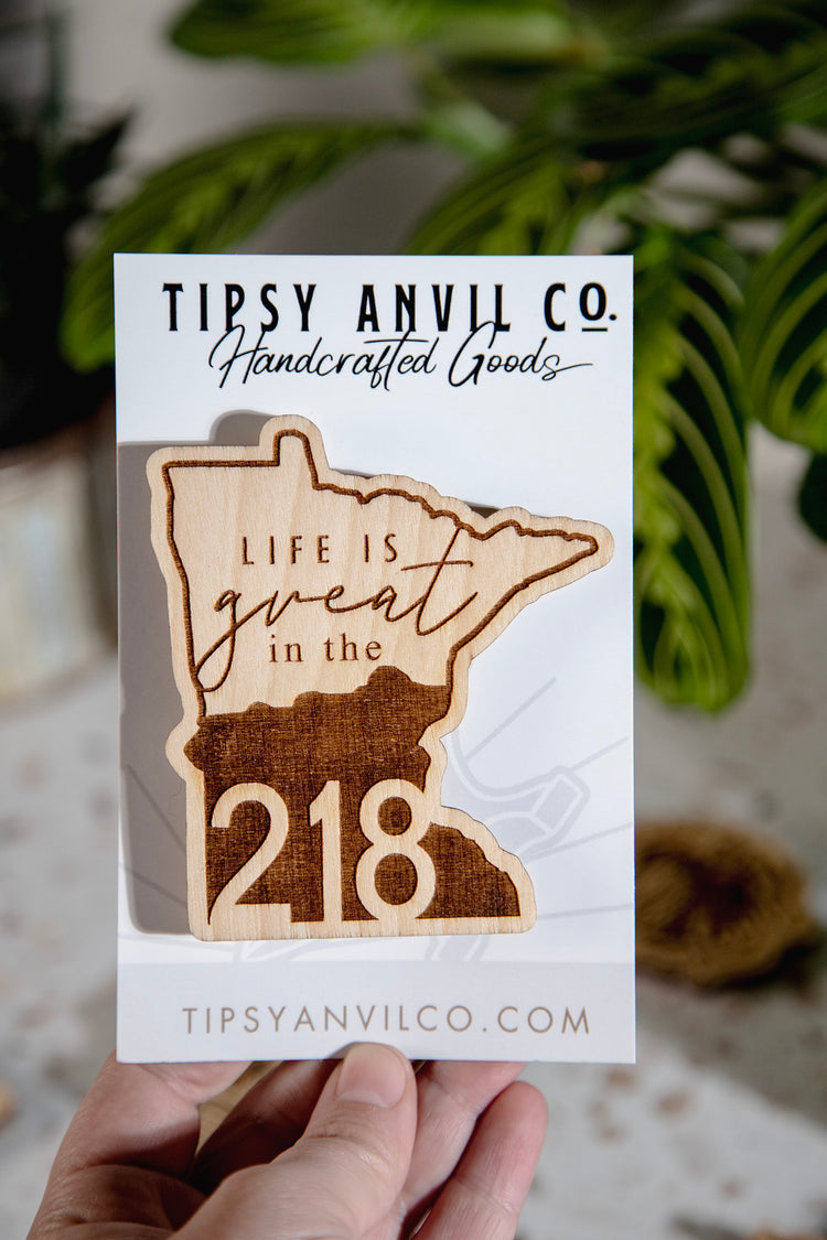 Life is Great 218 Wood Magnet
