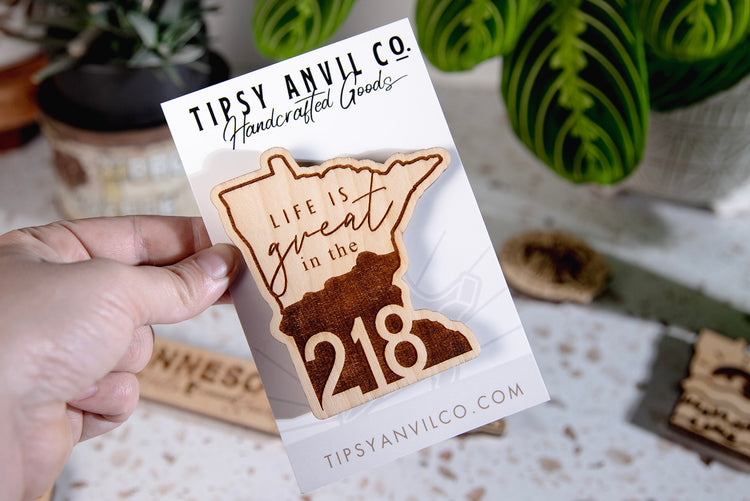 Life is Great 218 Wood Magnet