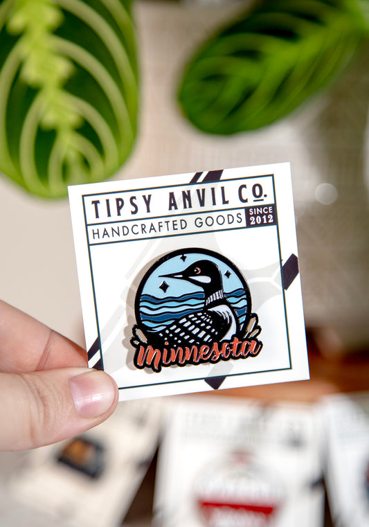 Minnesota Loon Enamel Pin