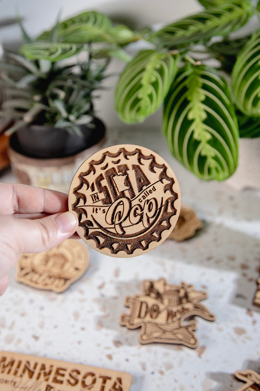Minnesota Pop Wood Magnet