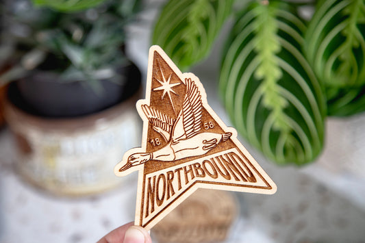 Northbound Duck Wood Magnet