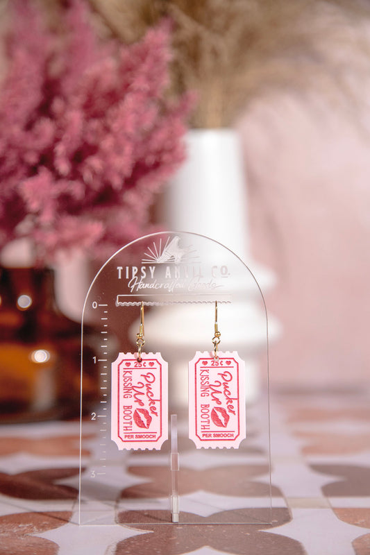 Pucker Up Booth Acrylic Earrings