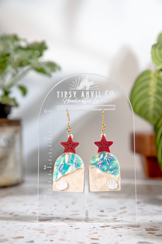 Sandy Shores Iridescent Dangle Earrings