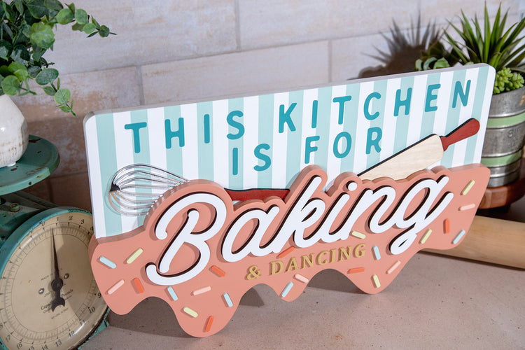 This Kitchen is For Baking Wood Sign 19x11