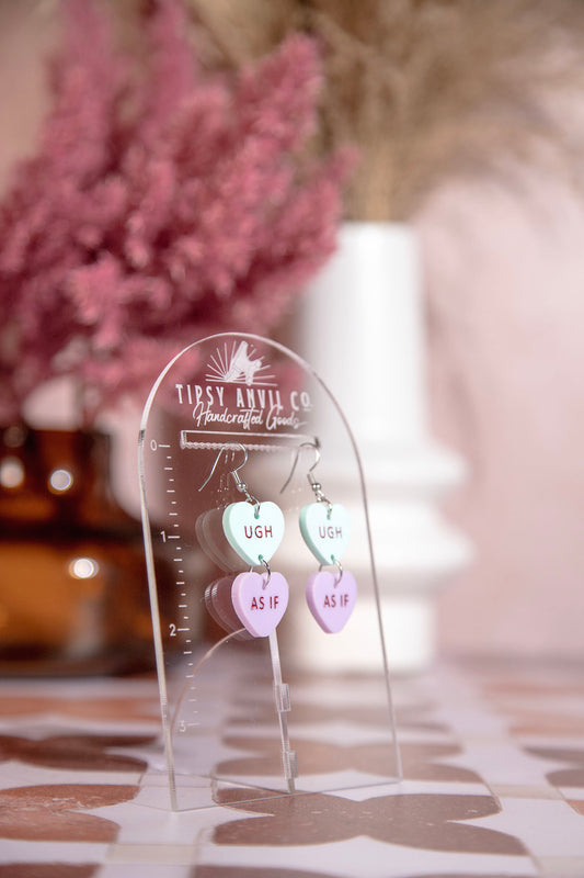 Ugh As If Sweethearts Acrylic Earrings