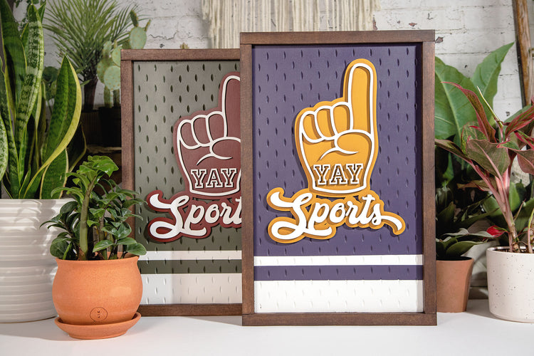Yay Sports Wood Sign 12x20 Inches