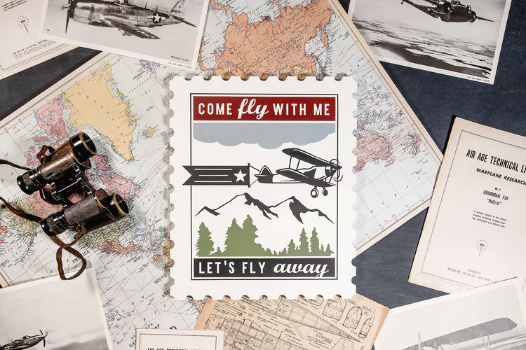 Come Fly With Me Wood Sign 14x12