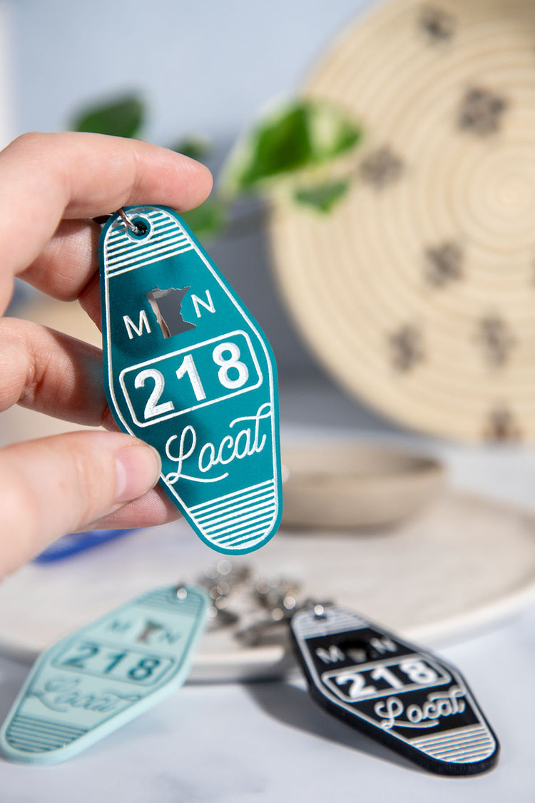 218 Local Minnesota Acrylic Retro Keychain