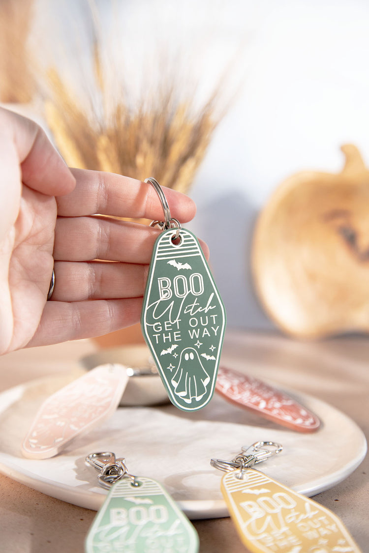 Boo Witch Get Out the Way Fall Acrylic Retro Keychain