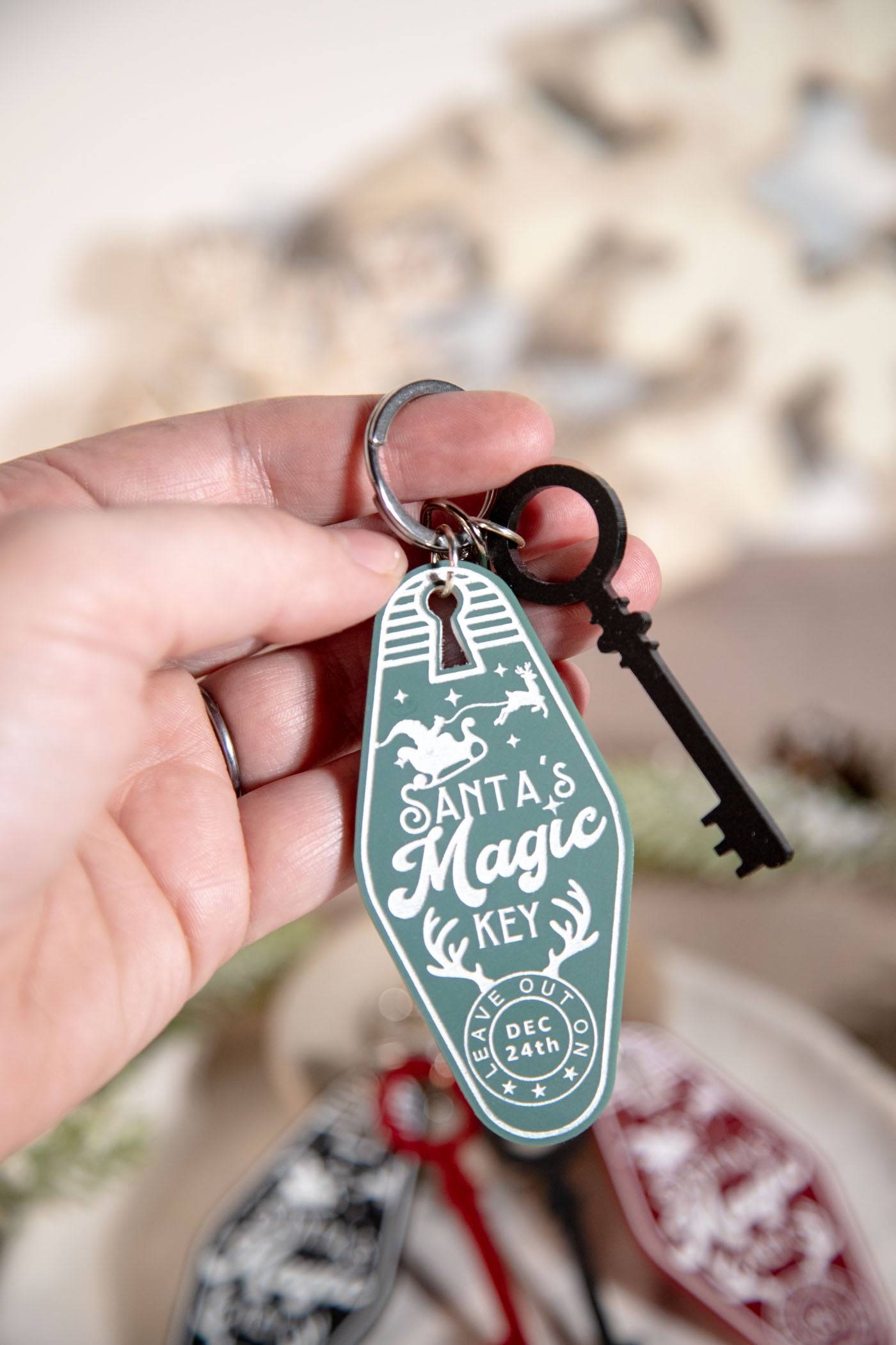 Santa's magic key, Key for Santa Key Ring, Vintage Motel Key Chain, No –  Joyful Moose