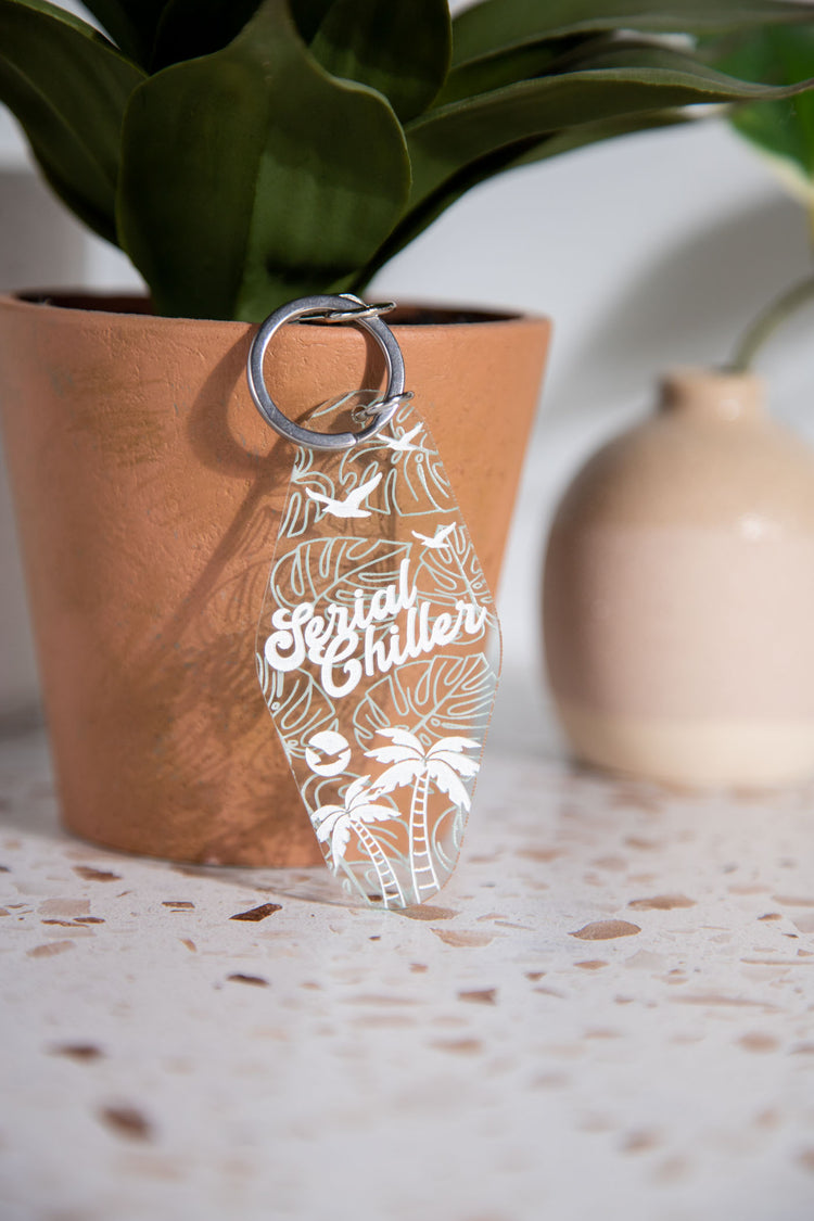 Serial Chiller Fluorescent Acrylic Retro Keychain