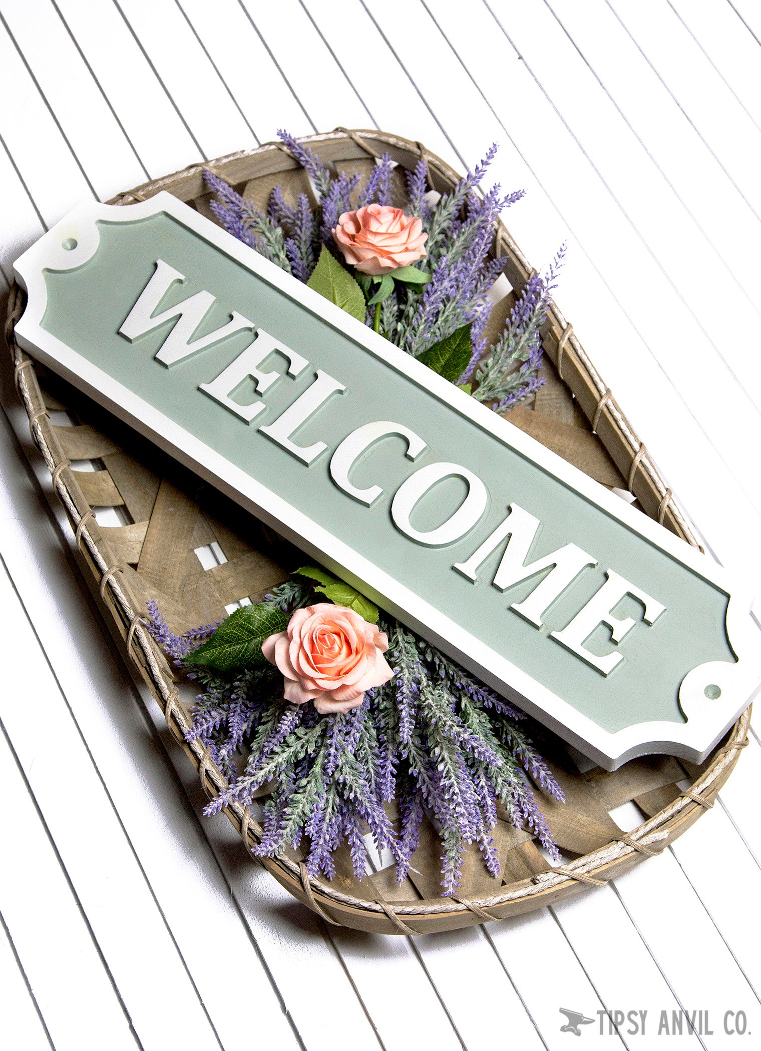 Welcome Embossed Wood Sign 23x6 – The Tipsy Anvil Co.