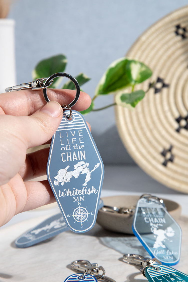 Off the Chain Minnesota Lakes Acrylic Retro Keychain
