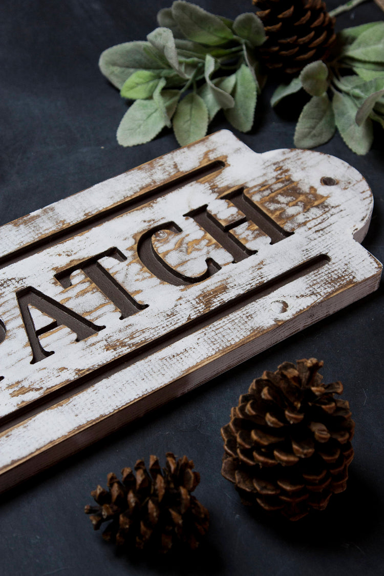 Apple Orchard Engraved Wood Sign 36x7